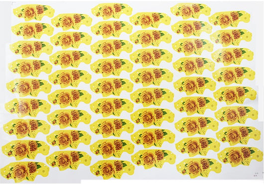 Sheet of gold ceramic decals with ornate, symmetrical designs, ideal for pottery and craft decoration. - Image 13