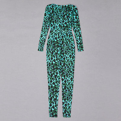 Mono Estampado Leopardo con Escote Cuadrado para Mujer - Image 13