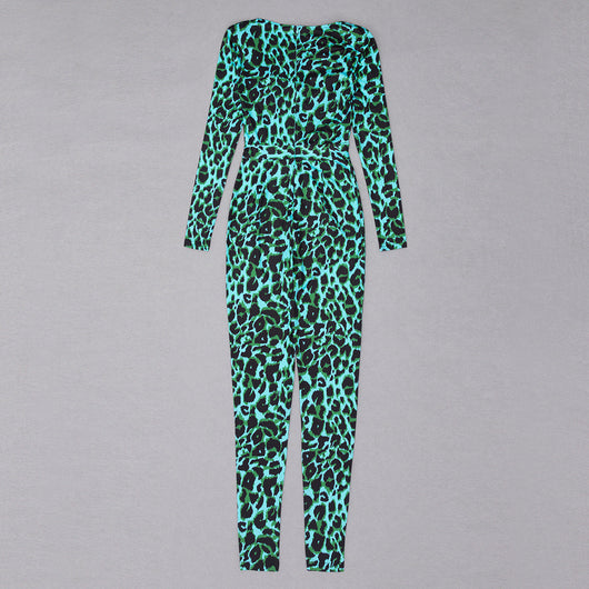 Mono Estampado Leopardo con Escote Cuadrado para Mujer - Image 13