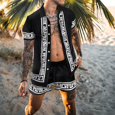 Camisa Estampada Suelta Casual Europeo Americano para Hombre - Image 2