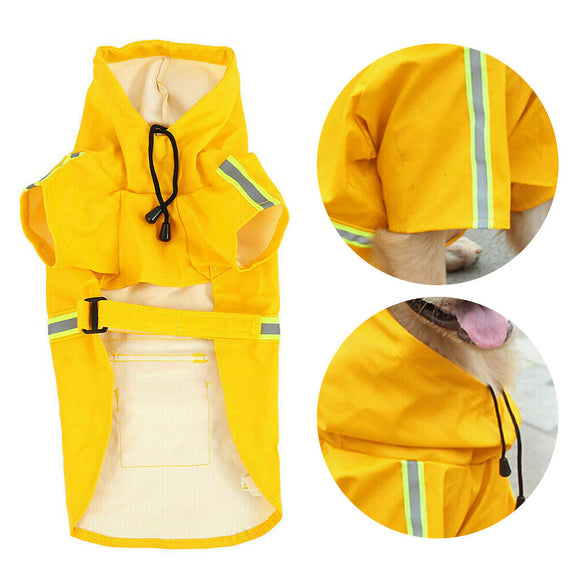 Impermeable para Perros con Capucha y Reflectantes de Seguridad