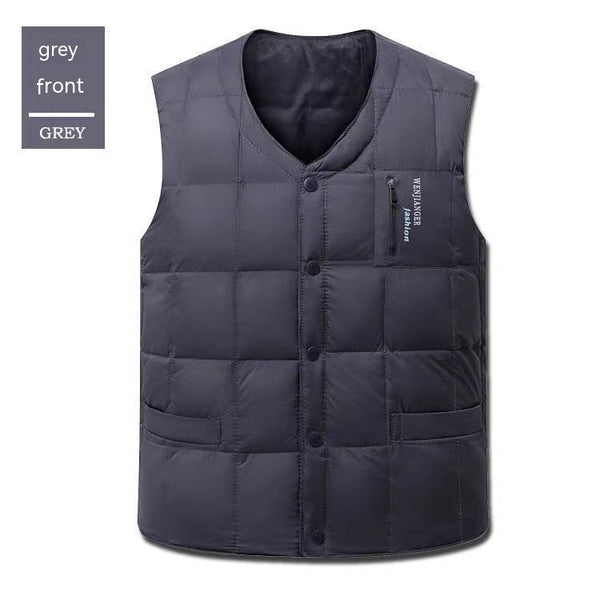 Chaleco de Plumón para Hombre Talla Grande - Abrigo Cálido Otoño e Invierno - Image 3