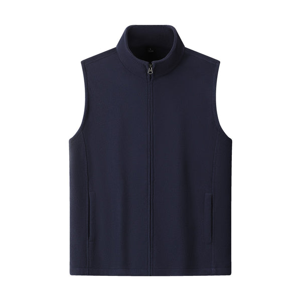 Chaleco Cardigan Reversible de Polar con Cierre de Cremallera