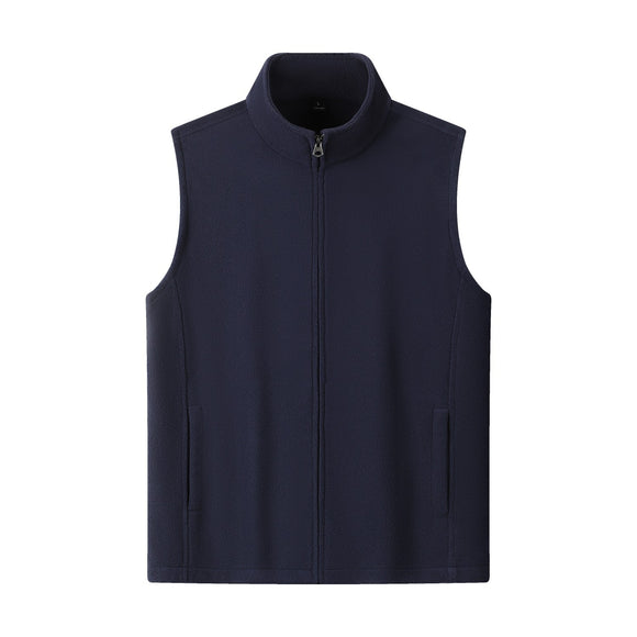 Chaleco Cardigan Reversible de Polar con Cierre de Cremallera