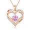 Female 925 Plateado Twelve Birthstone Pendant Necklace Rose Dorado October