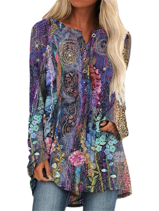 Chaqueta Suelta Estampada con Botones a Presión - Colección Otoño Invierno - Image 7