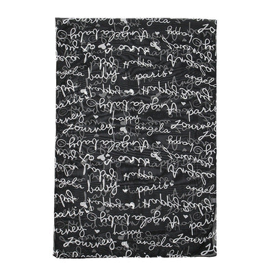 Pañuelo de Seda Chifón con Estampado de Letras para Mujer - Image 5