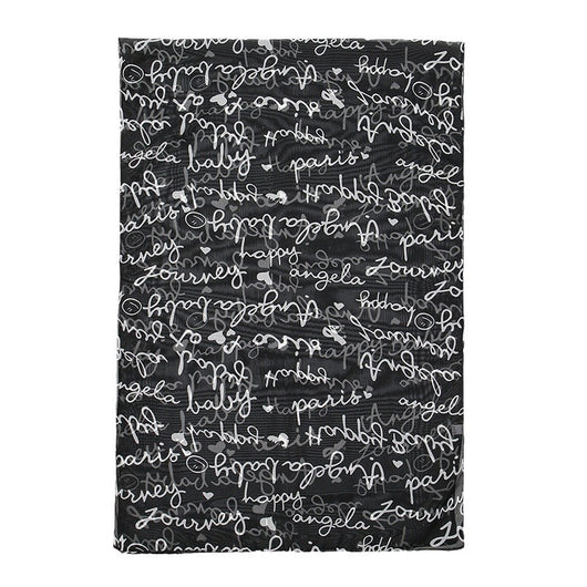 Pañuelo de Seda Chifón con Estampado de Letras para Mujer - Image 5