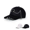 Gorra de Béisbol Ala Ancha con Cadena Decorativa