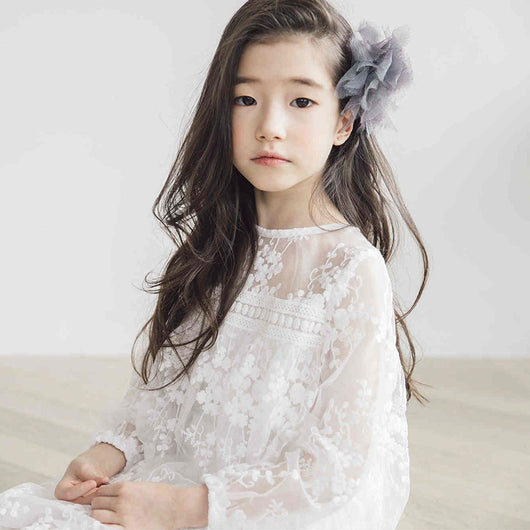 Vestido Princesa Niña con Encaje y Malla Elegante - Image 7