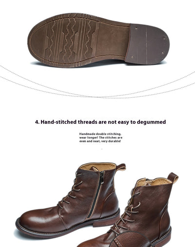 Botas Martin de Cuero Genuino Vintage Hechas a Mano - Image 10