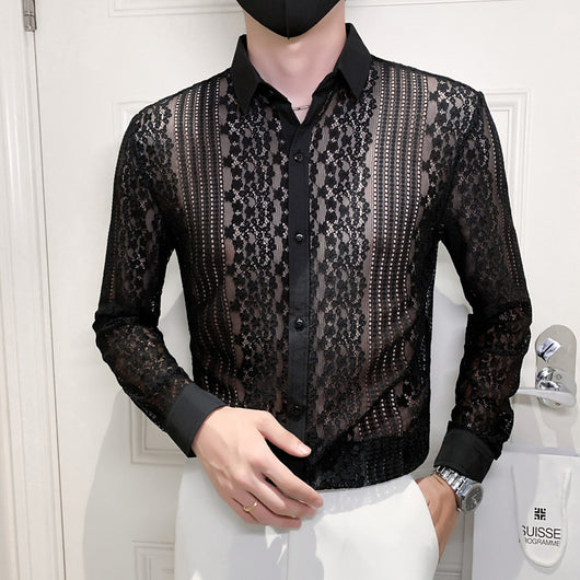 Camisa Estampada de Cuadros para Hombre de Manga Larga - Image 4