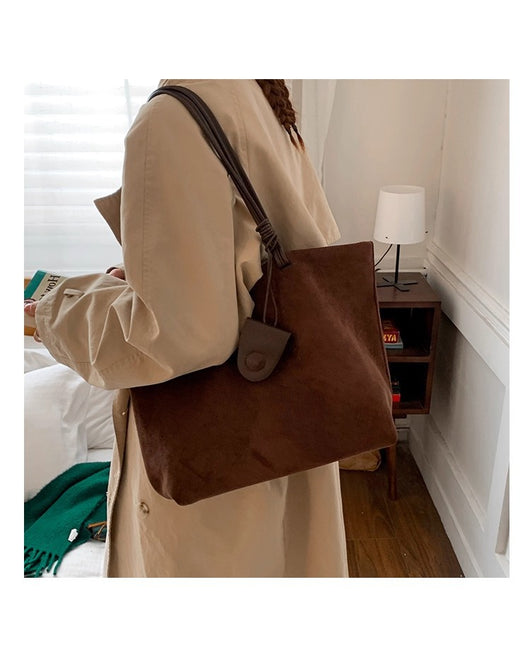 Bolso de Hombro Retro Ante Otoño Invierno Gran Capacidad Premium - Image 16