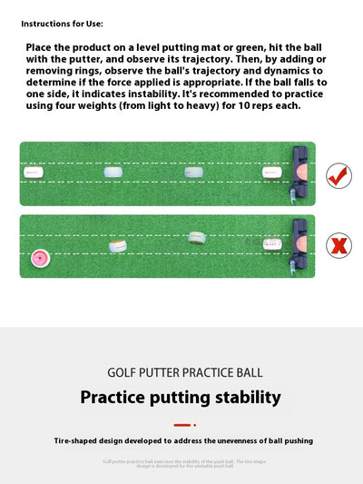 Putter de Entrenamiento con Bola de Movimiento Visual y Peso Ajustable - Image 9