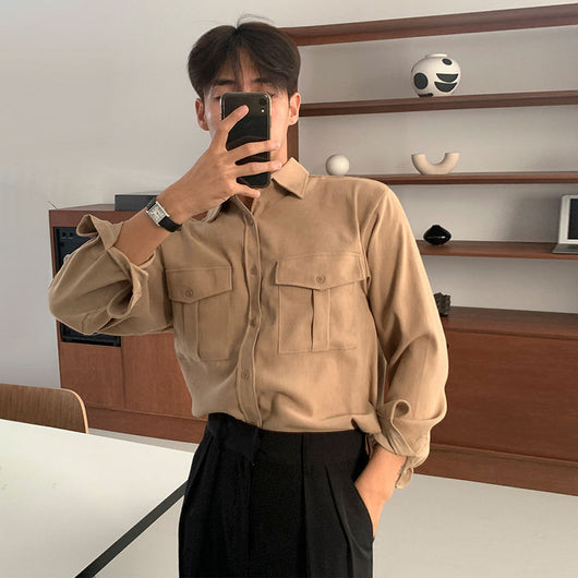 Camisa de Trabajo con Múltiples Bolsillos para Hombre