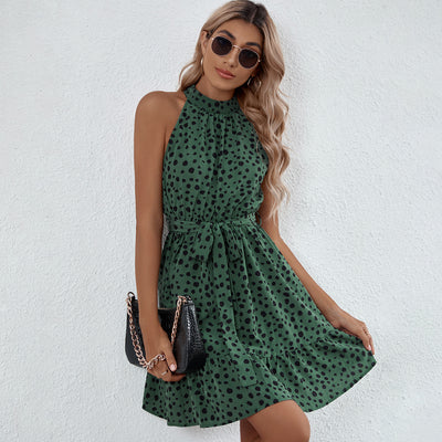 Vestido Floral Cuello Halter Ajustado para Mujer - Image 2