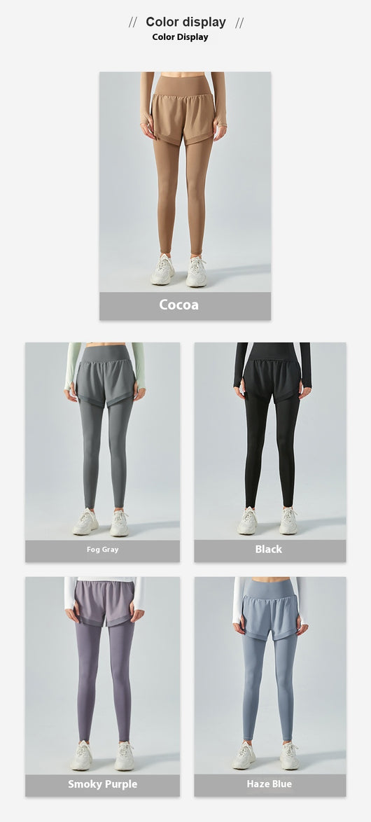 Leggins de Cintura Alta con Efecto Dos Piezas y Malla Antiexposición - Image 20