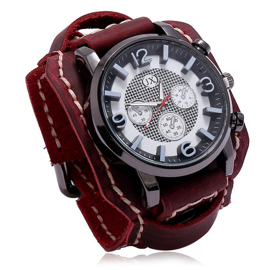 Pulsera de Cuero para Hombre Estilo Vintage Desgastado - Image 4