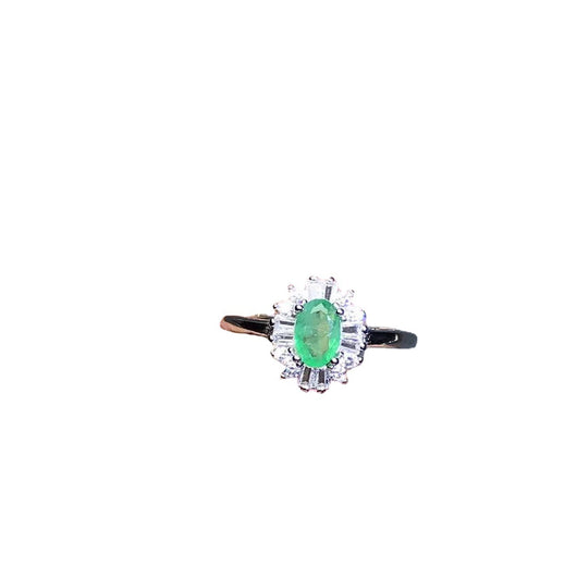 Anillo de Esmeralda Colombiana en Plata 925 con Diamantes - Image 3