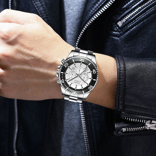 Reloj de Lujo Dorado para Hombre - Acero Inoxidable Resistente al Agua con Esfera Luminosa - Image 46