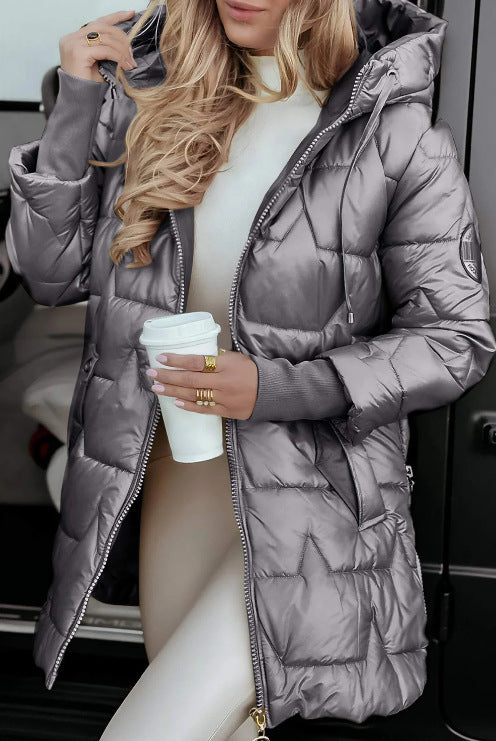 Abrigo Cardigan Acolchado con Capucha - Perfecto para Invierno - Image 12