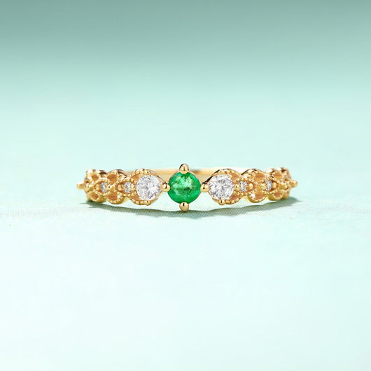 Anillo Retro de Gemas Incrustadas con Diseño Minimalista - Image 8