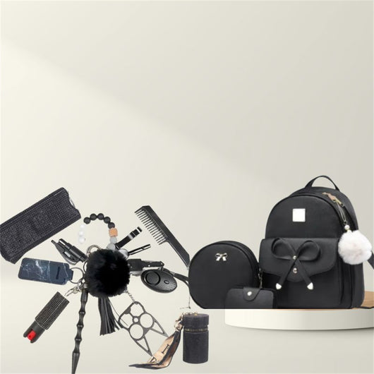 Set de 3 Bolsas: Mochila Crossbody + Cartera de Monedas + Llavero de Seguridad - Image 4