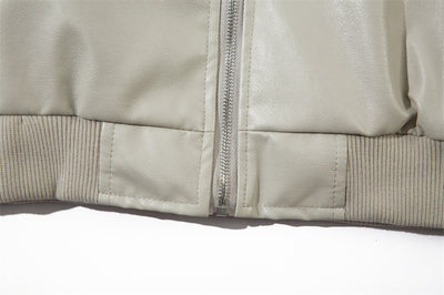Chaqueta de Cuero PU Estilo Europeo Americano con Estampado Automotriz - Image 15