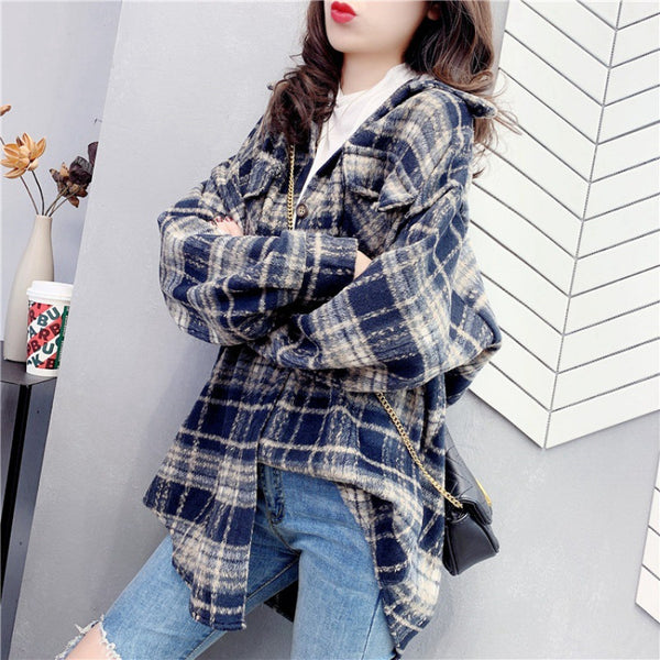 Camisa de Cuadros Gruesa con Forro Térmico para Otoño e Invierno