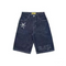 Shorts de Mezclilla Azul Oscuro con Bordado Completo para Hombre