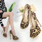Tacones Altos Estampado Leopardo con Pico de Pez