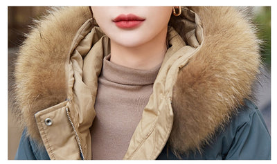 Abrigo de Plumón de Pato Blanco Suelto Estilo Coreano para Mujer - Image 29