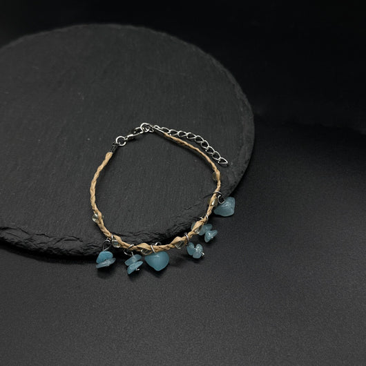 Pulsera Tejida en Rafia con Piedra Natural - Image 17
