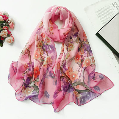 Pañuelo Playa Protección Solar Flor de Cerezo - Ligero y Suave para Mujer - Image 6
