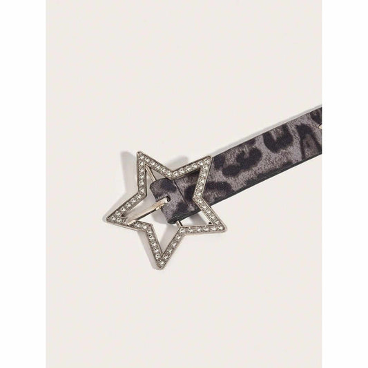 Cinturón de Cuero PU para Mujer con Remaches Estrella y Ojales Metálicos - Image 2