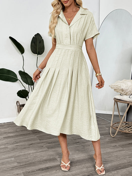 Vestido Camisero Ajustado con Bolsillos - Falda Entallada para Oficina - Image 16