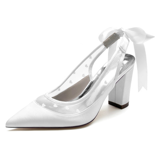 Zapatos de Tacón Cuadrado con Punta Afilada y Cristales Brillantes - Image 58