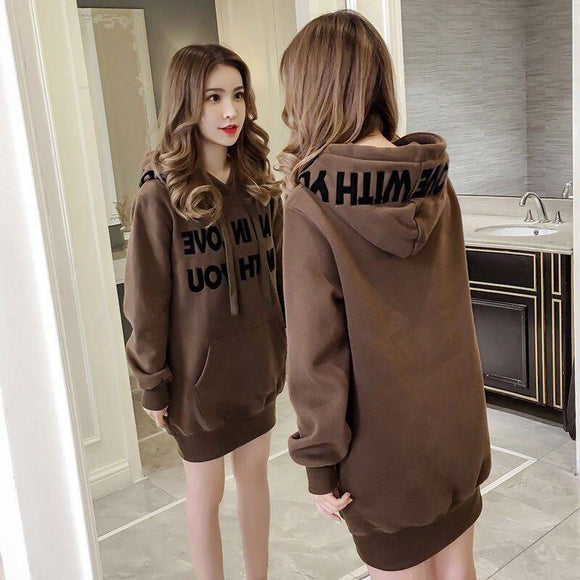 Plus Size Loose Thick Velvet Long Coat