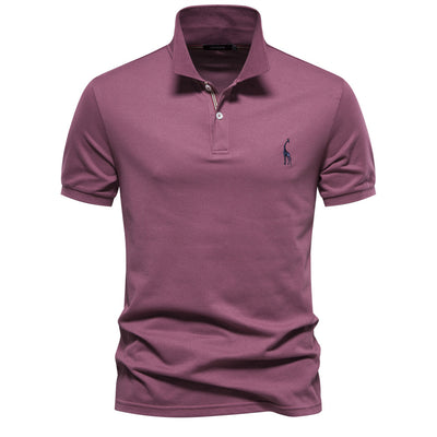 Polo Clásico para Hombre con Bordado de Venado - Diseño Básico Manga Corta - Image 5