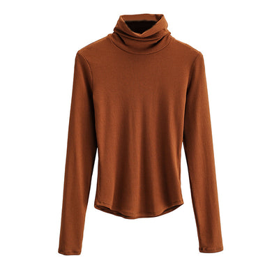 Polera Cuello Alto Ajustado Liso - Prenda Base Versátil - Image 2