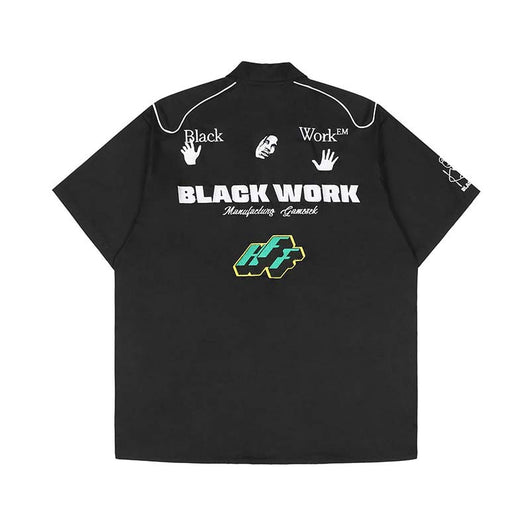 Camisa Suelta con Bordado de Letras para Hombre - Image 11