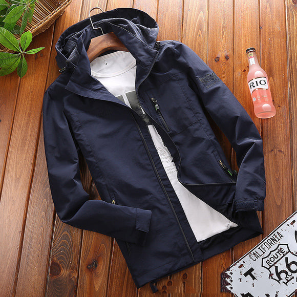 Chaqueta Casual Talla Grande para Hombre - Corte Delgado y Ligero
