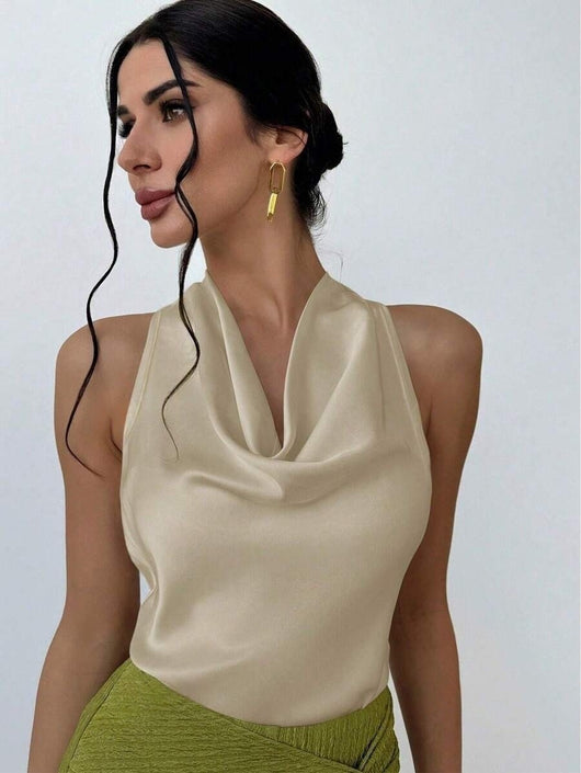Blusa Elegante sin Mangas con Cuello Halter y Espalda Descubierta - Image 11