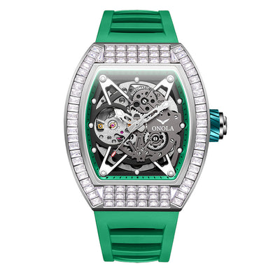 Reloj Automático Mecánico para Hombre con Correa de Silicona y Resistencia al Agua - Image 7
