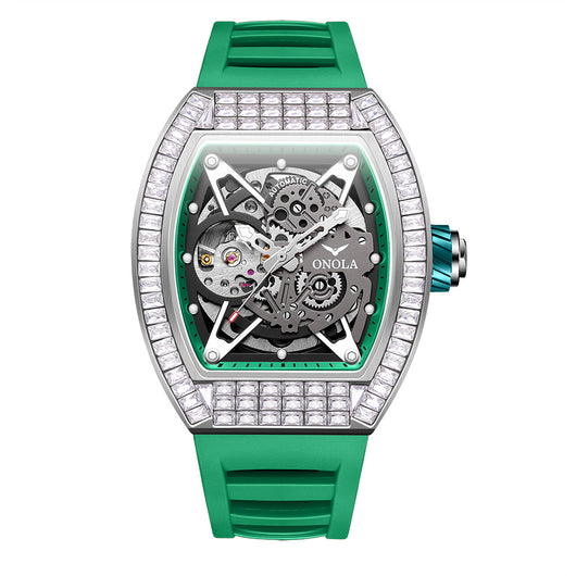Reloj Automático Mecánico para Hombre con Correa de Silicona y Resistencia al Agua - Image 7