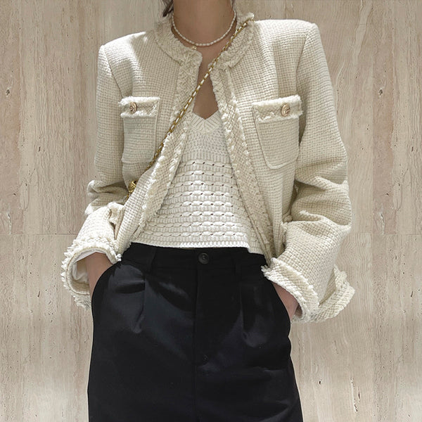 Blazer Minimalista de Color Sólido para Mujer