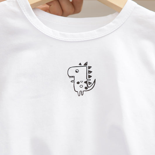 Conjunto Infantil Dos Piezas con Babero - Playera Cuello Redondo Manga Corta - Image 52