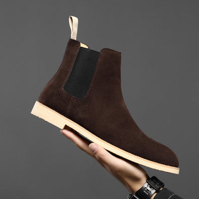 Botas Martin Punta Aguda de Cuero Nobuk para Hombre - Botines Altos Estilo Británico - Image 14