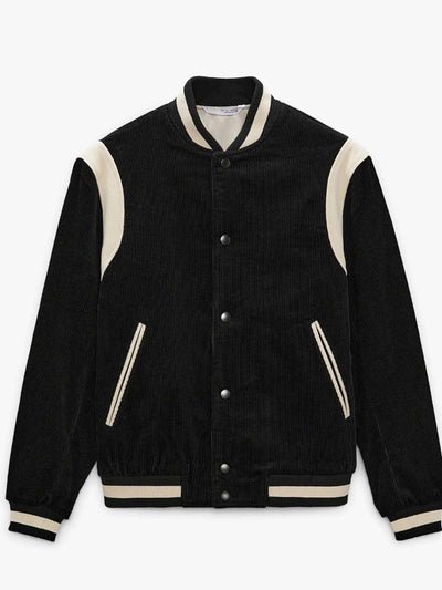 Chaqueta de Béisbol Hombre Terciopelo con Costuras Primavera - Image 8