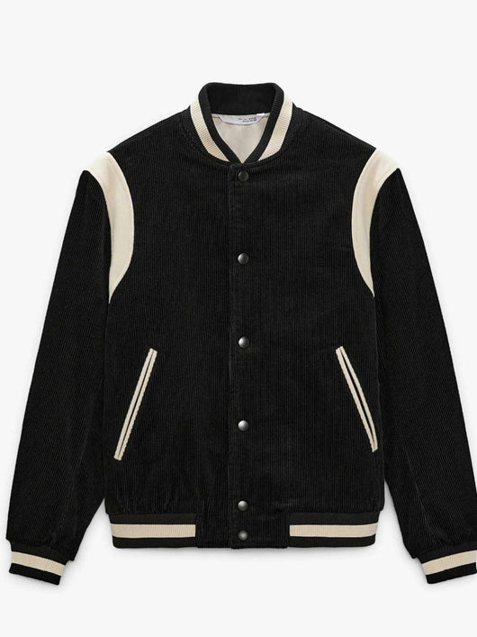 Chaqueta de Béisbol Hombre Terciopelo con Costuras Primavera - Image 8